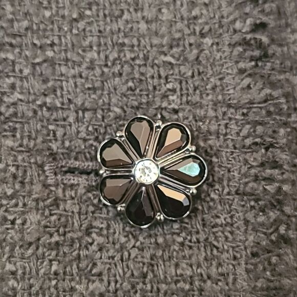 Ann Taylor Black Tweed Flared Peplum Blazer Jacket Size 6 - Picture 3 of 11